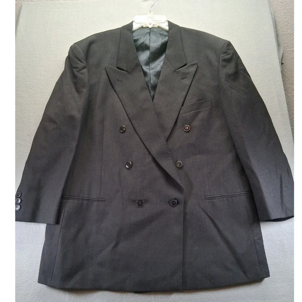 100% Pure Wool Saks‎ Fifth Ave Assets Andrew Fezza Men Blazer Jacket Size 44R